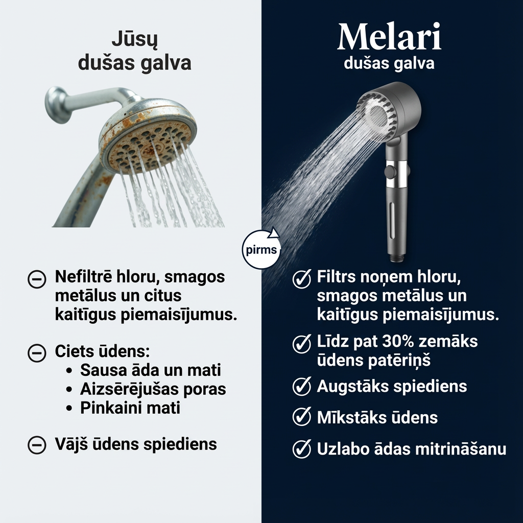 Melari dušas galviņa